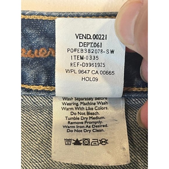 Eddie Bauer Womens Cut Off Jeans Shorts Curvy Fit Distressed HOL09 Blue Size 8S - Picture 9 of 9